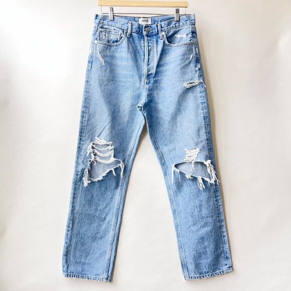 AGOLDE 90s Mid Rise Straight Fit Jeans , medium washed, Size 28 M77 - Picture 3 of 10